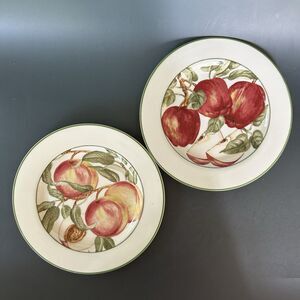 Vintage American Atelier Blossom Breeze Salad Plates Fruit Set 2